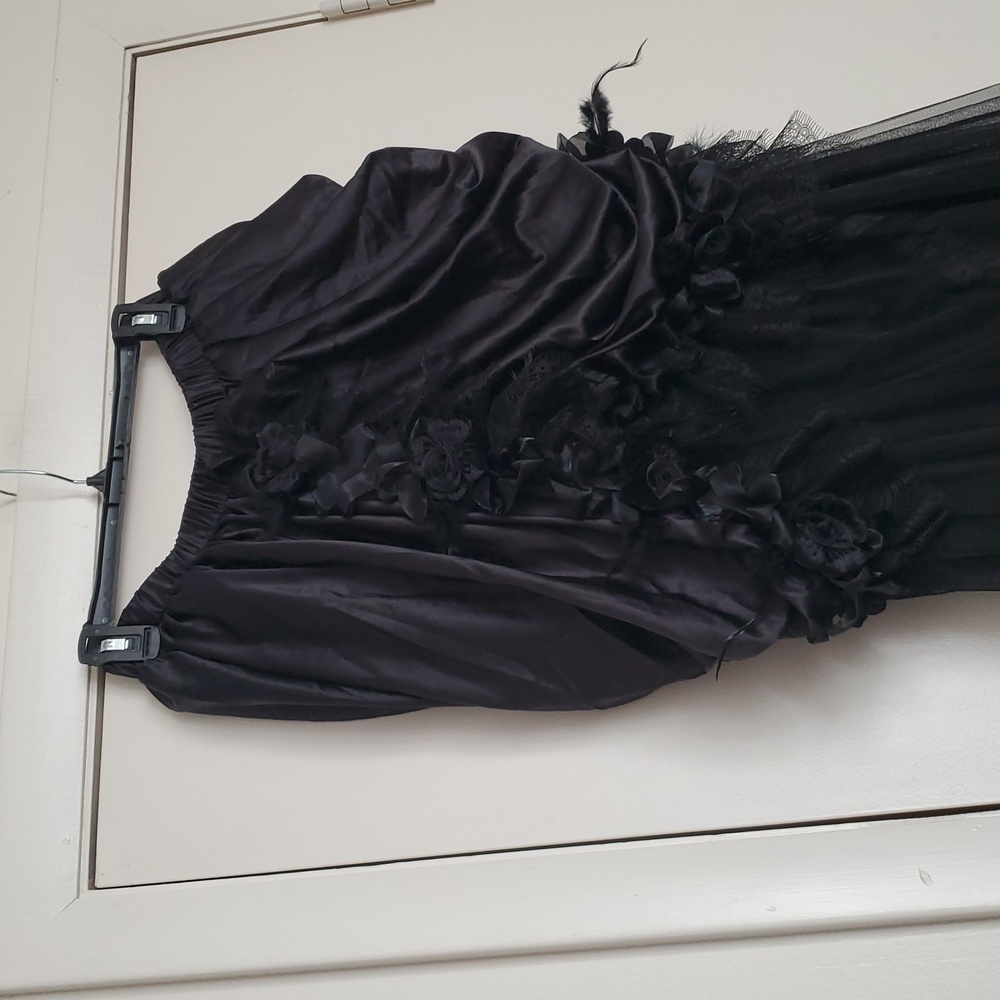 *NWT* Eva Lady Elegant Black Gothic Bustle Skirt - Picture 4 of 16